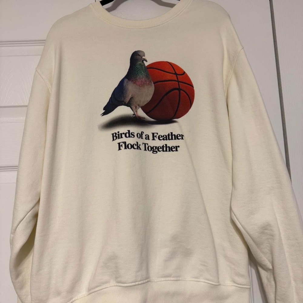 NBA Cream Sweatshirt with Unique Graphic